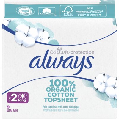 pdp-image-Always Organic cotton long maandverband