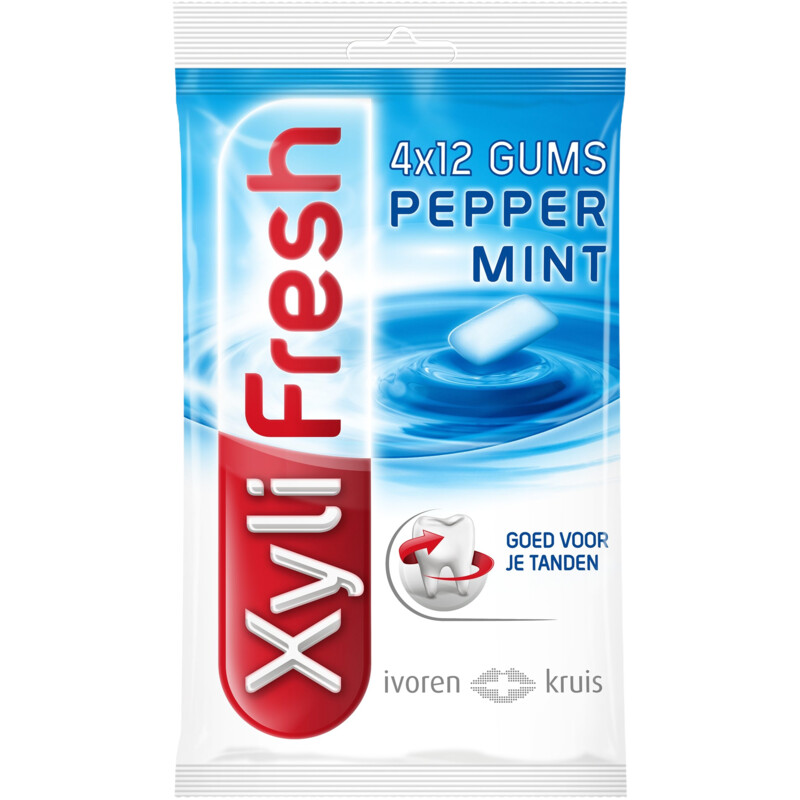 Een afbeelding van XyliFresh Peppermint gum sugarfree 4-pack