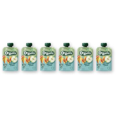 pdp-image-Organix Knijpfruit appel, perzik, mango 12m+ 6pk