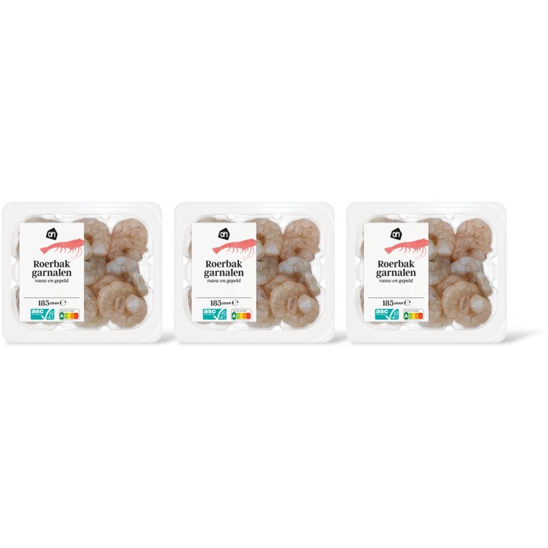 AH Roerbakgarnalen naturel 3-pack
