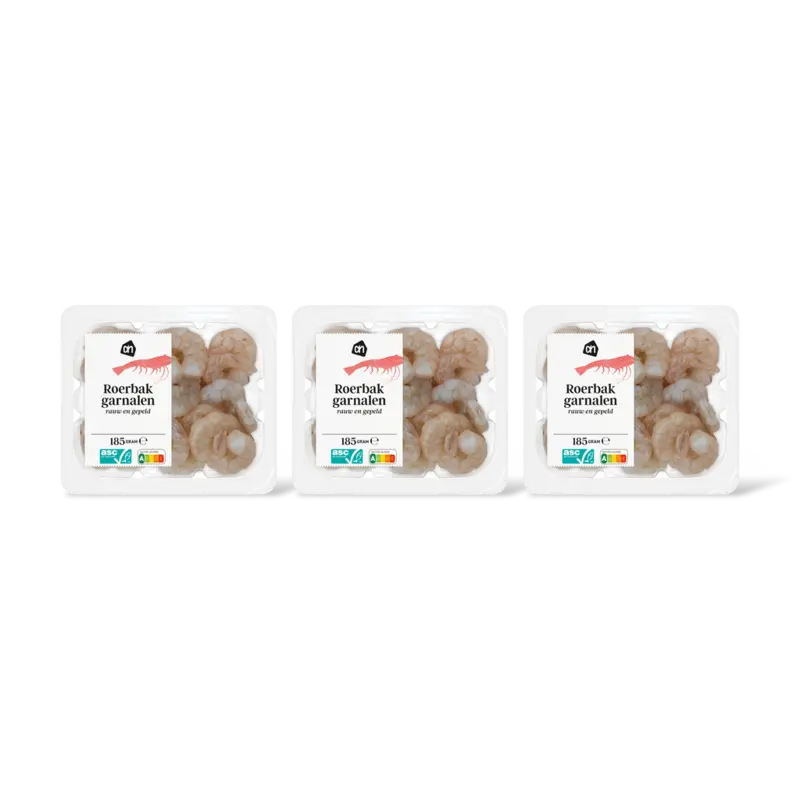 AH Roerbakgarnalen naturel 3-pack