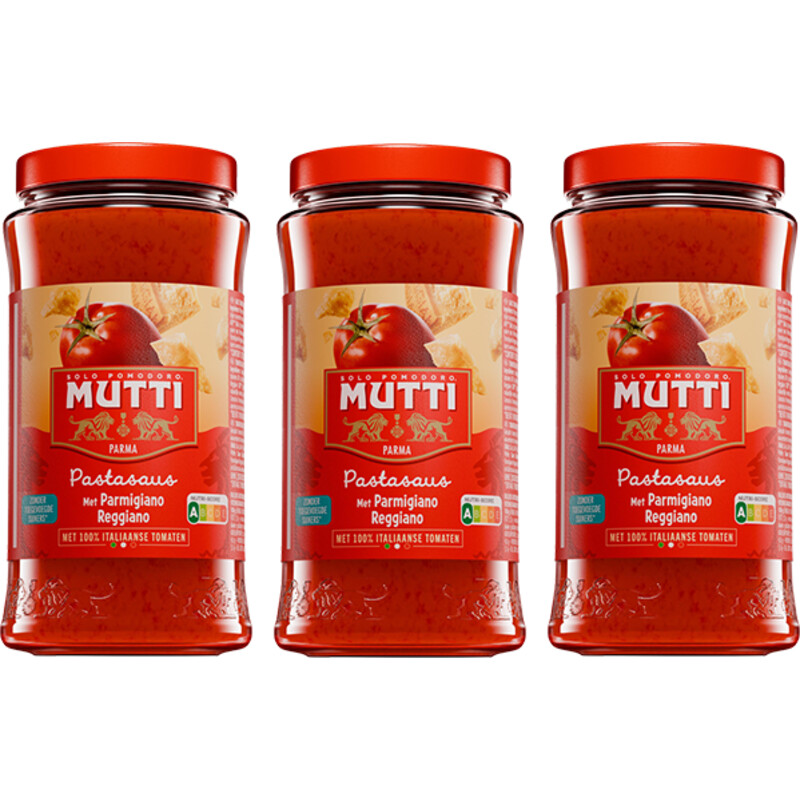 Een afbeelding van Mutti Pastasaus met parmigiano reggiano 3-pack