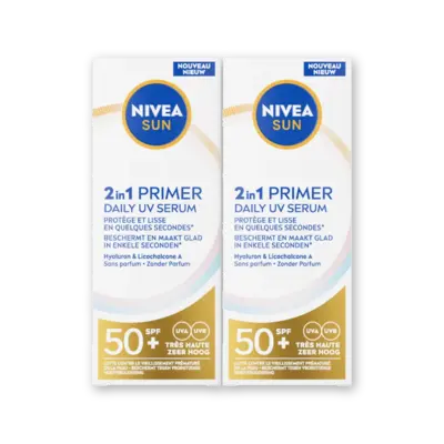 pdp-image-Nivea Sun 2 in 1 primer daily UV serum spf50+ 2-pk