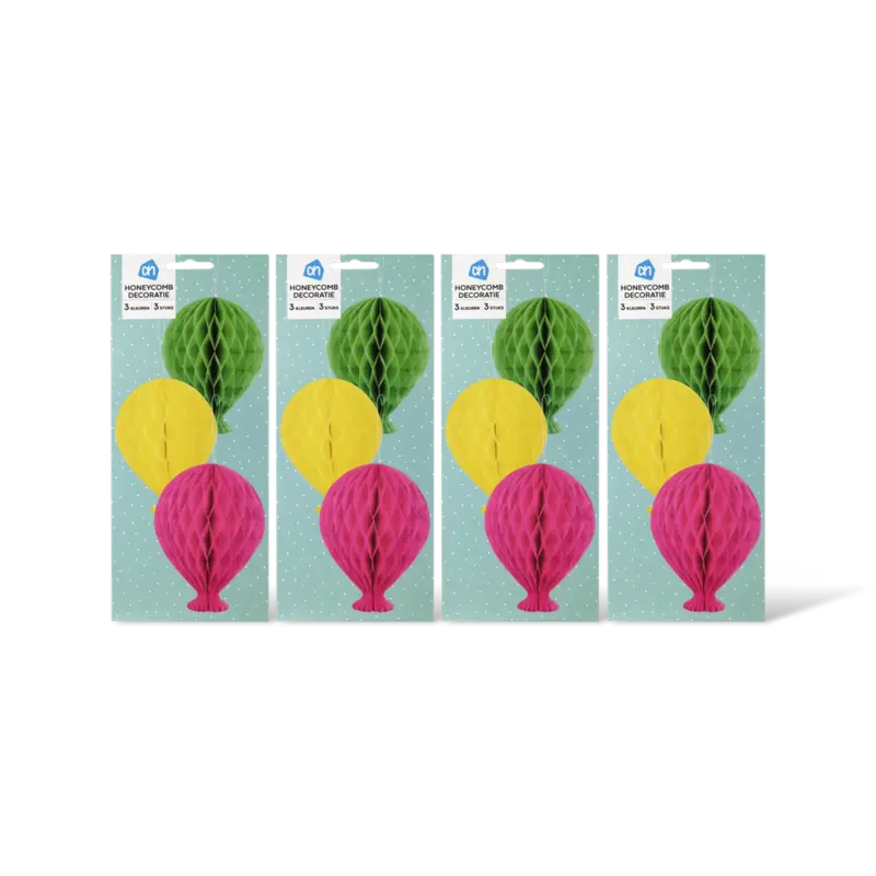 AH Honeycomb decoratie 4-pack