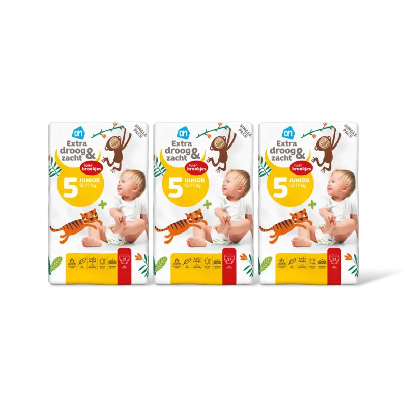 Extra droog en zacht pants maat 5 3-pack