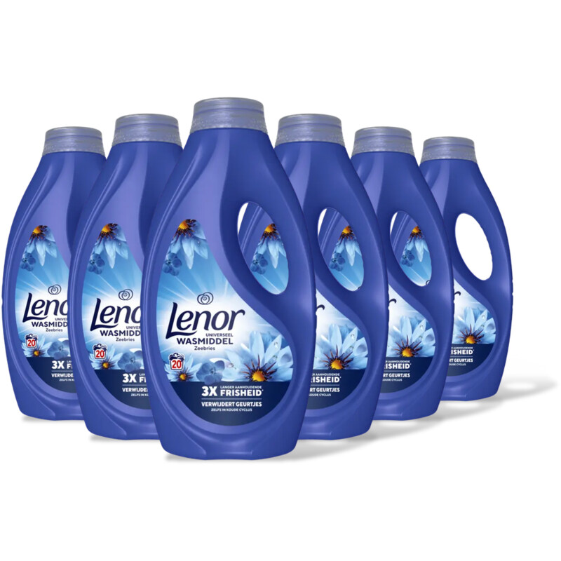Lenor Vloeibaar wasmiddel zeebries 6-pack