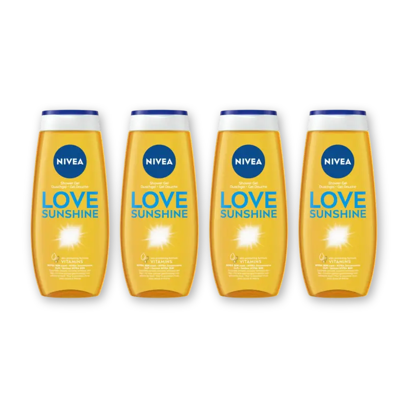NIVEA Love sunshine douchegel 4-pack