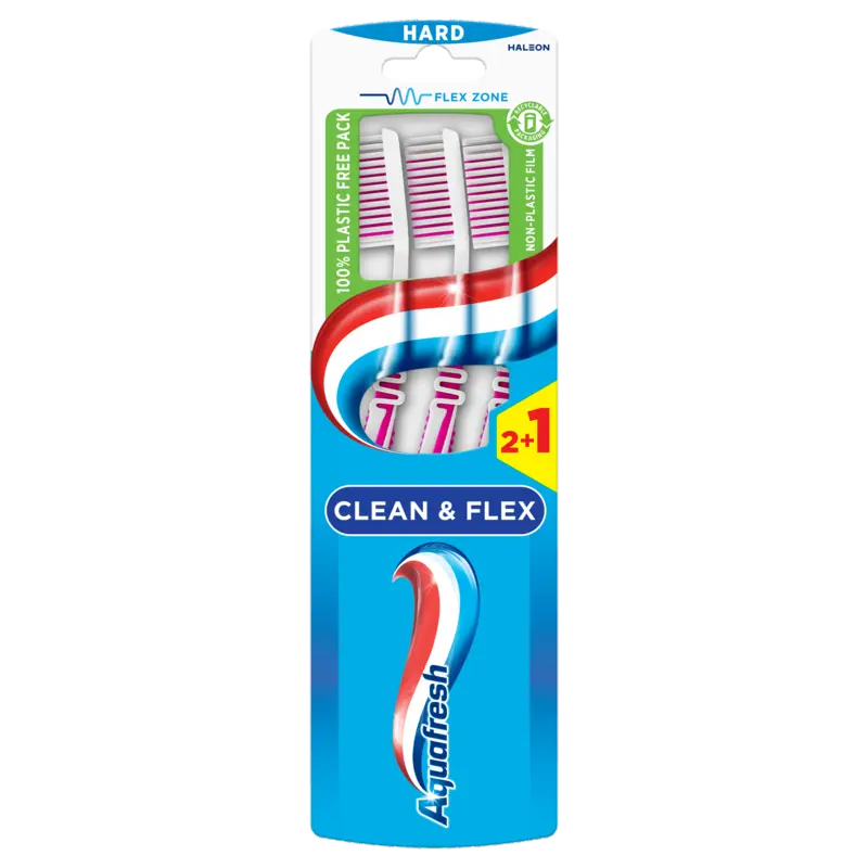 Aquafresh Clean & flex hard tandenborstel