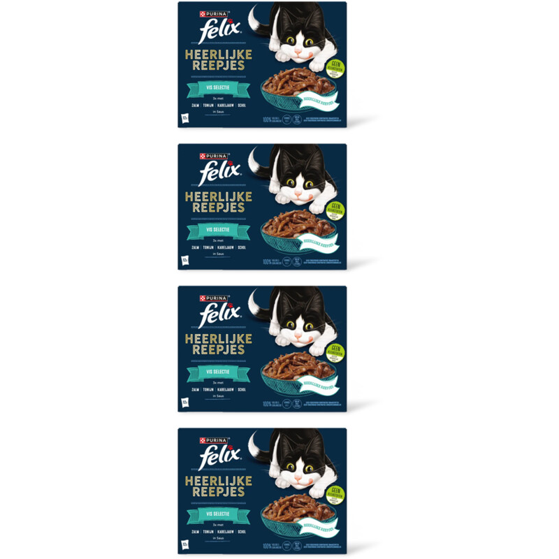 Felix Heerlijke reepjes vis selectie saus 4pk