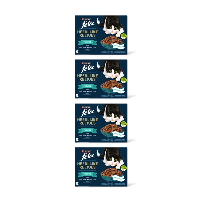 Felix Heerlijke reepjes vis selectie saus 4pk