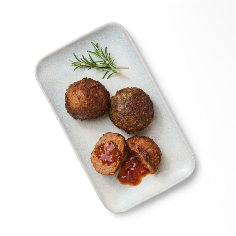 Een afbeelding van AH Gevulde gehaktballen met stroganoffsaus