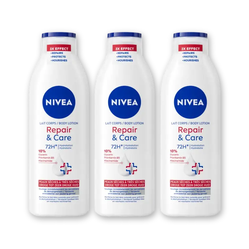 NIVEA Bodylotion repair & care 3-pack