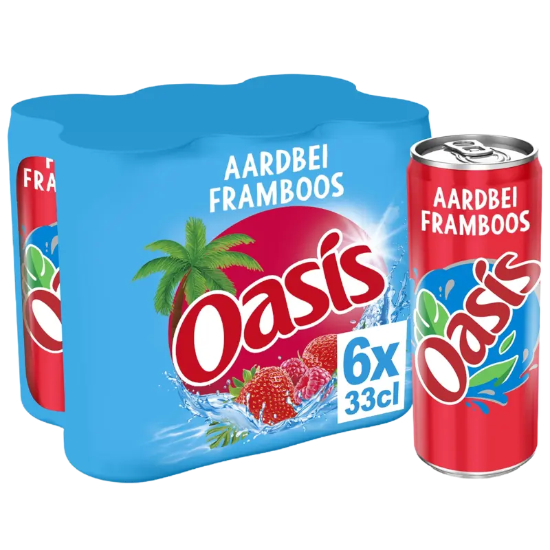 Oasis Aardbei framboos 6-pack