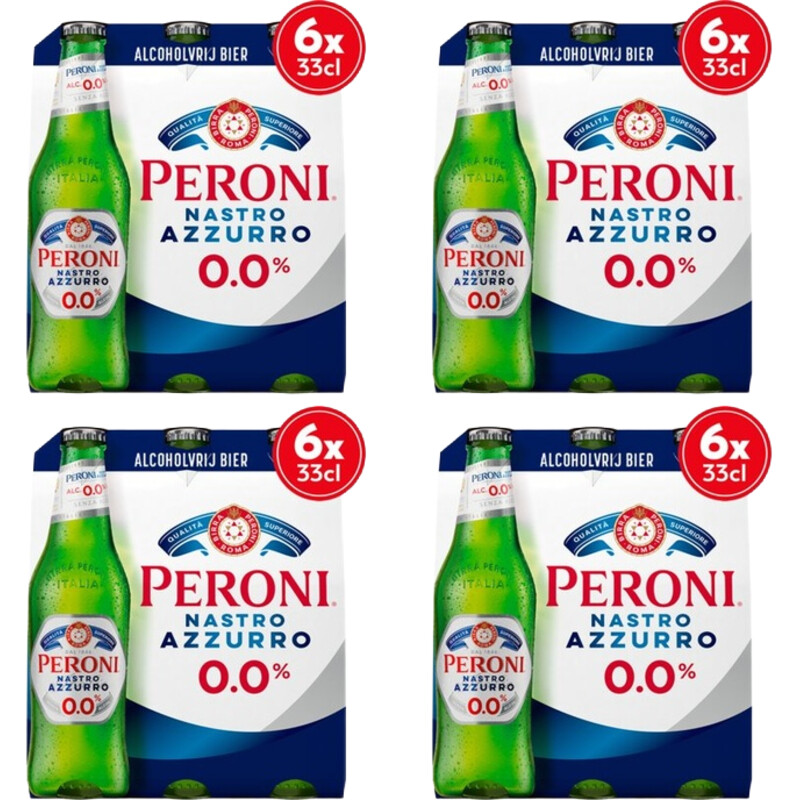 Een afbeelding van Peroni azzurro alcoholvrij bier 4x 6-pack