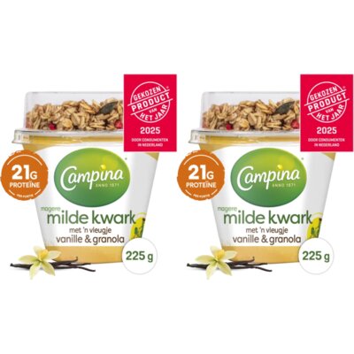 pdp-image-Campina Magere milde kwark vanil&granola 2-pack