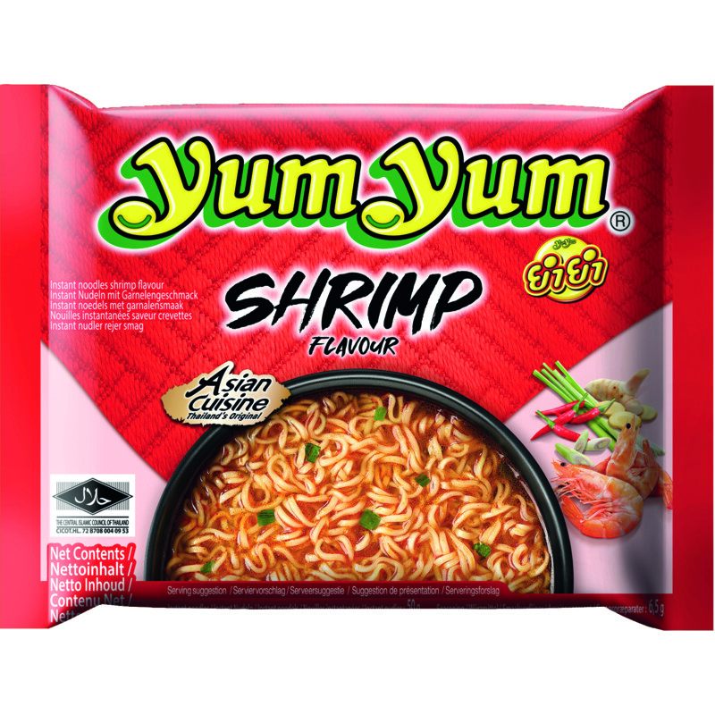 Een afbeelding van Yum Yum Shrimp flavour instant noodles