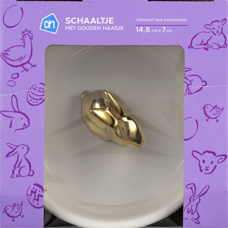 AH Schaaltje met gouden haasje