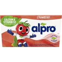 Alpro Yoghurt aardbei kids 4-pack