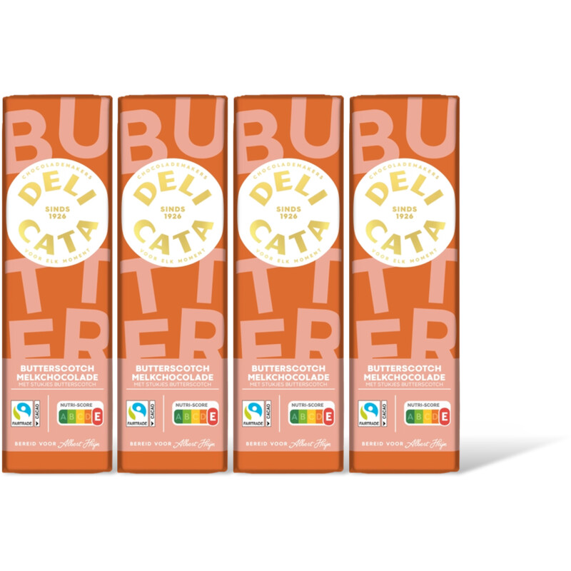 Delicata Reep melkchocolade butterscotch 4-pack