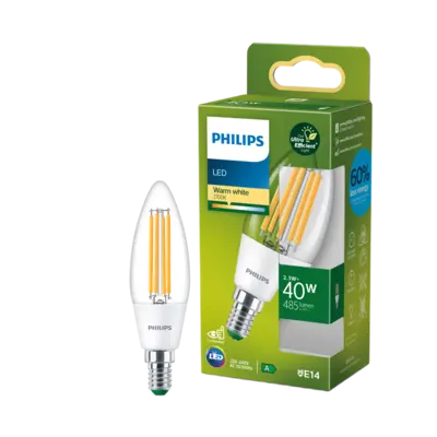 pdp-image-Philips Led fil kaars E14 40W helder