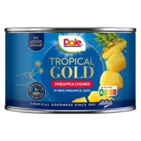 Dole Tropical gold ananas stukjes op sap