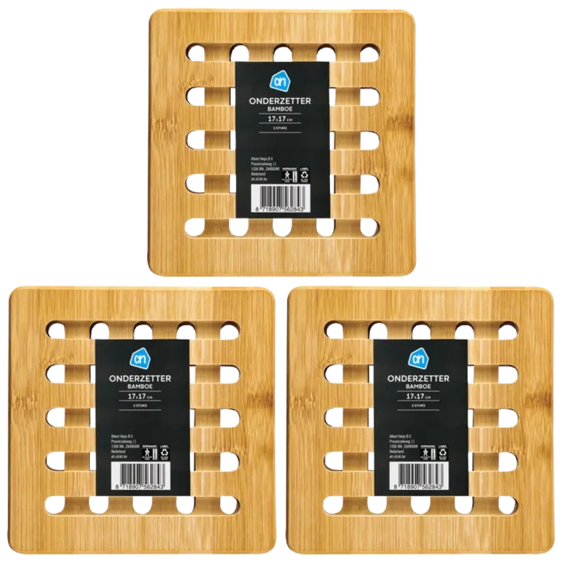 AH Onderzetter bamboe 3-pack