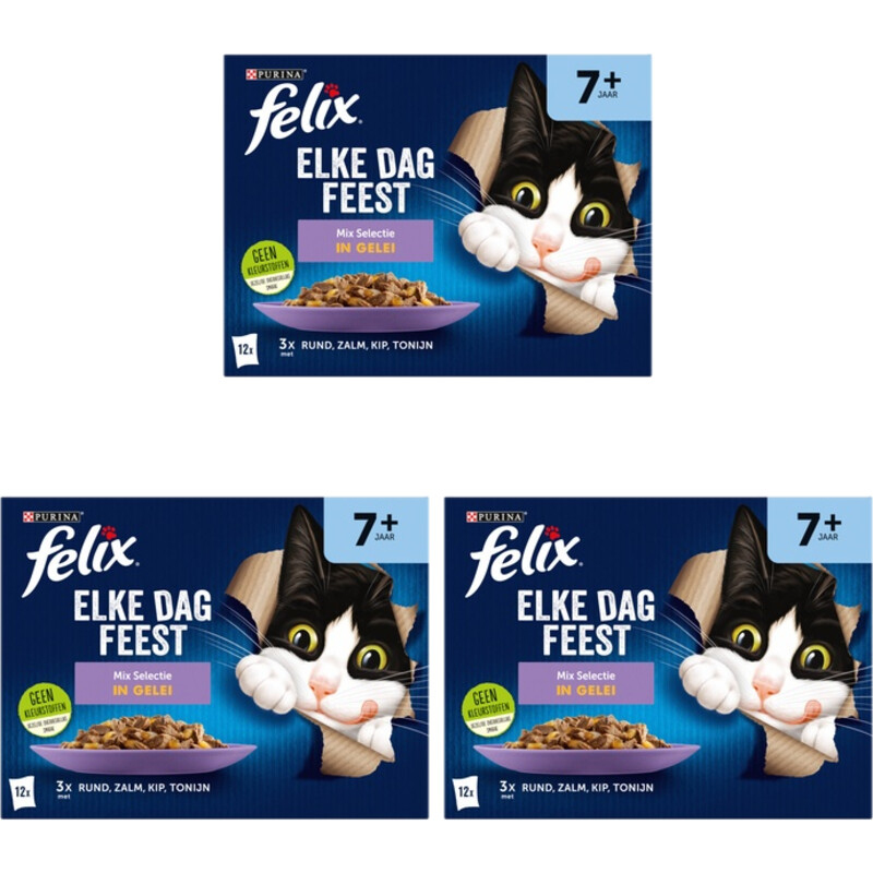 Een afbeelding van Felix Elke dag feest 7+ mix gelei 3-pack