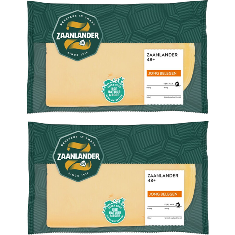 Een afbeelding van AH Zaanlander Jong belegen 48+ plakken 2-pack