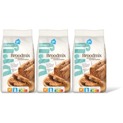 pdp-image-AH Glutenvrij Broodmix met lijnzaad & zonnebloempi 3pk