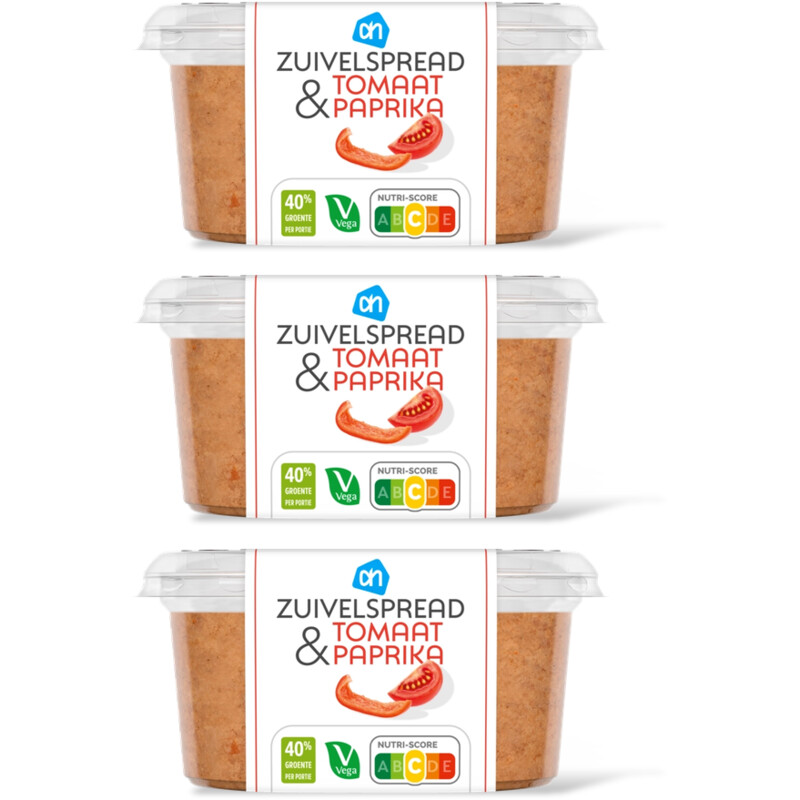 AH Zuivelspread tomaat paprika 3-pack