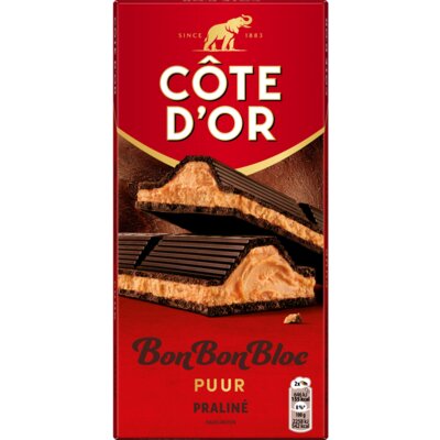 pdp-image-Côte d'Or BonBonBloc chocoladereep praliné puur