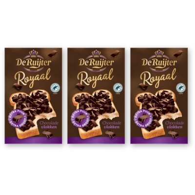 pdp-image-De Ruijter Royaal choco vlokken extra puur 3-pack