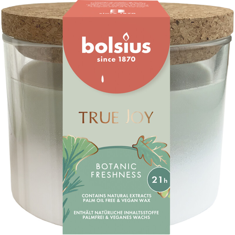 Een afbeelding van Bolsius True joy geurkaars botanic freshness