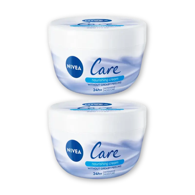 NIVEA Care voedende creme gezicht, lichaam 2pk