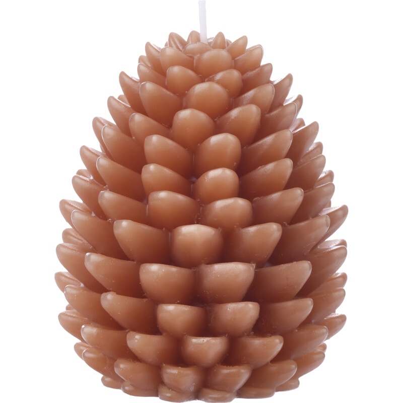 Een afbeelding van AH Excellent Vormkaars dennenappel bruin