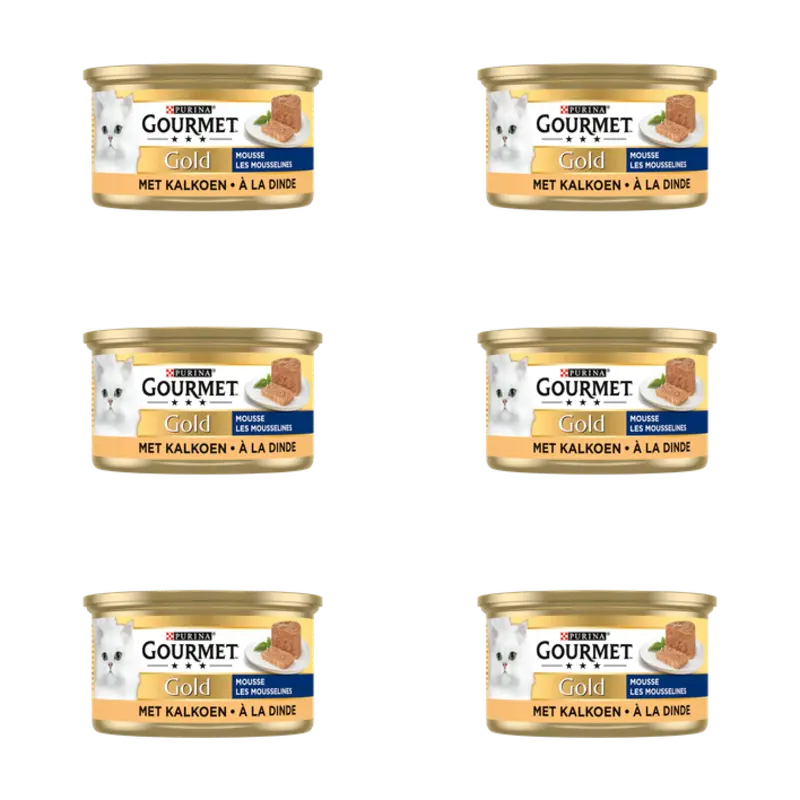 Gold mousse met kalkoen 6-pack