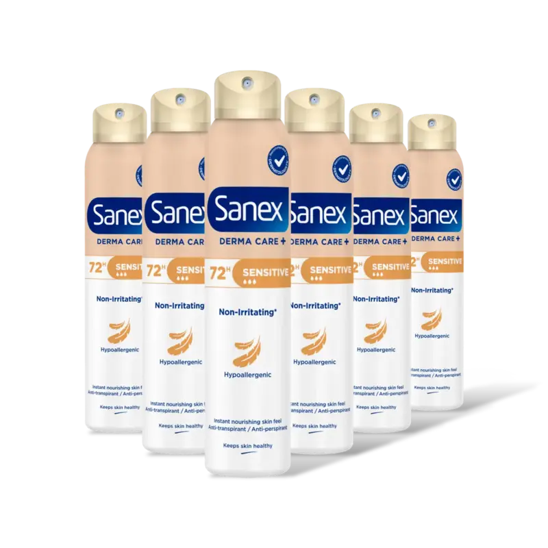 Sanex Derma care sensitive deodorant spray 6pk