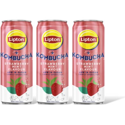 pdp-image-Lipton Ice tea kombucha strawberry mint 3-pack