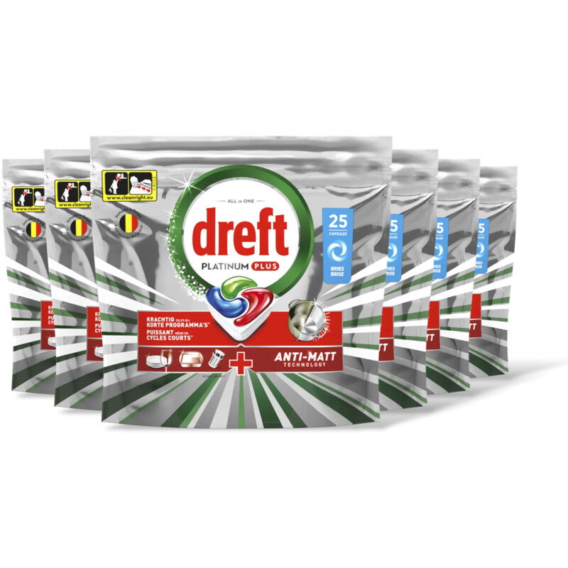 Dreft Platinum plus vaatwastabletten orig 6pk