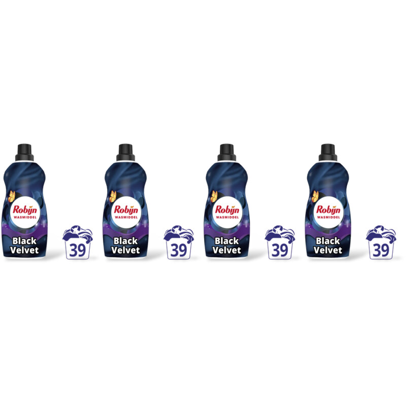Robijn Black velvet wasmiddel voordeel 4-pack
