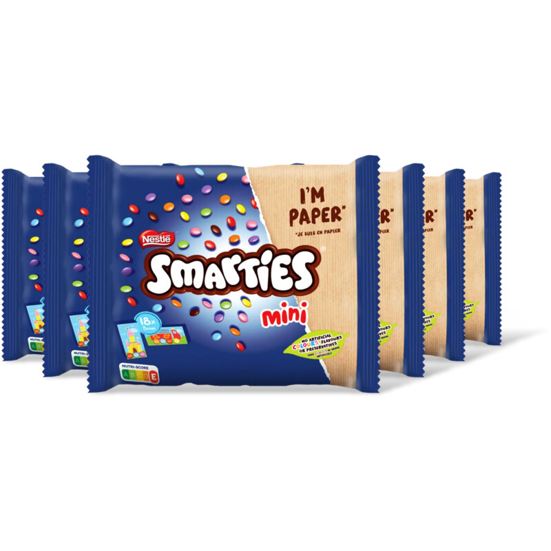 Smarties Mini melkchocolade uitdeelzak 6-pack