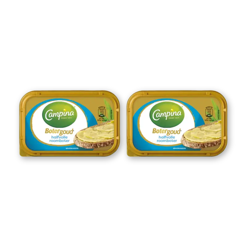 Campina Botergoud halfvolle roomboter 2-pack