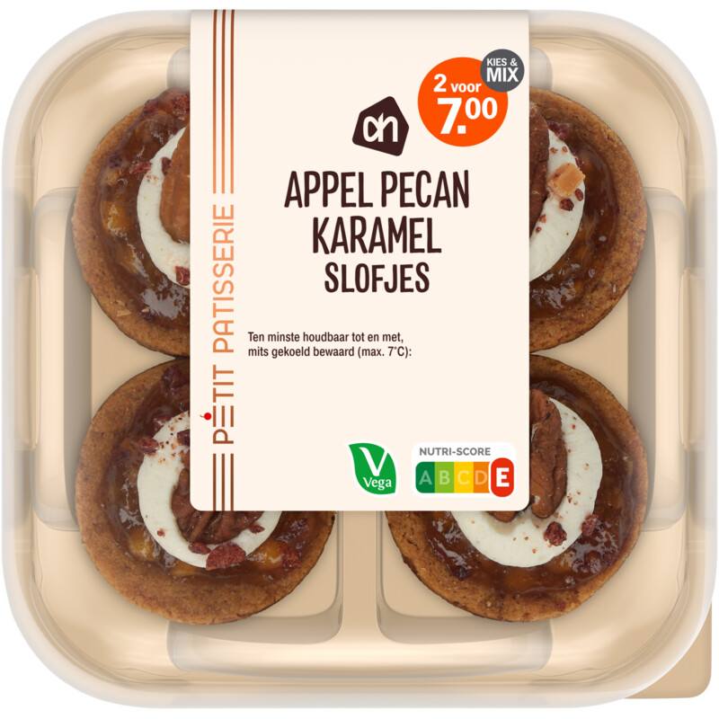 Een afbeelding van AH Appel pecan karamel slofjes