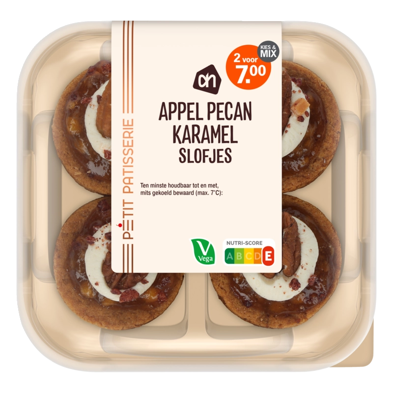 Appel pecan karamel slofjes