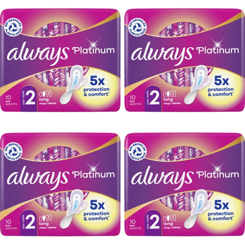 Always Maandverband Platinum Long 4-pack