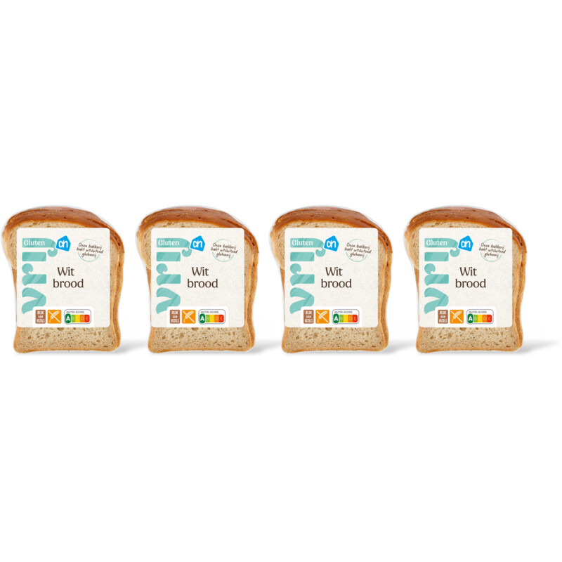AH Glutenvrij Wit brood half 4-pack