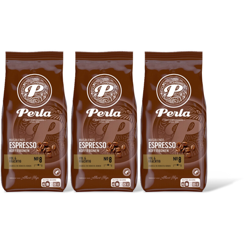Perla Huisblends Espresso koffiebonen 3-pack
