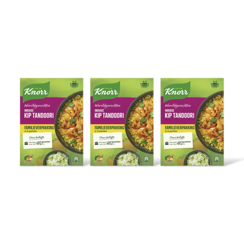 Knorr Indiase kip tandoori XL 3-pack