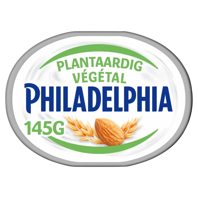 Plantaardige spread met amandelen en haver, veganistisch, kuipje