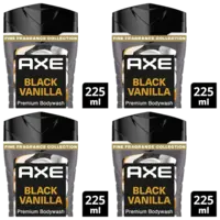 Axe Black vanilla showergel 4-pack